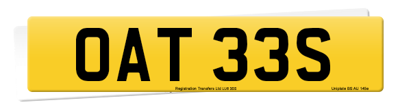 Registration number OAT 33S